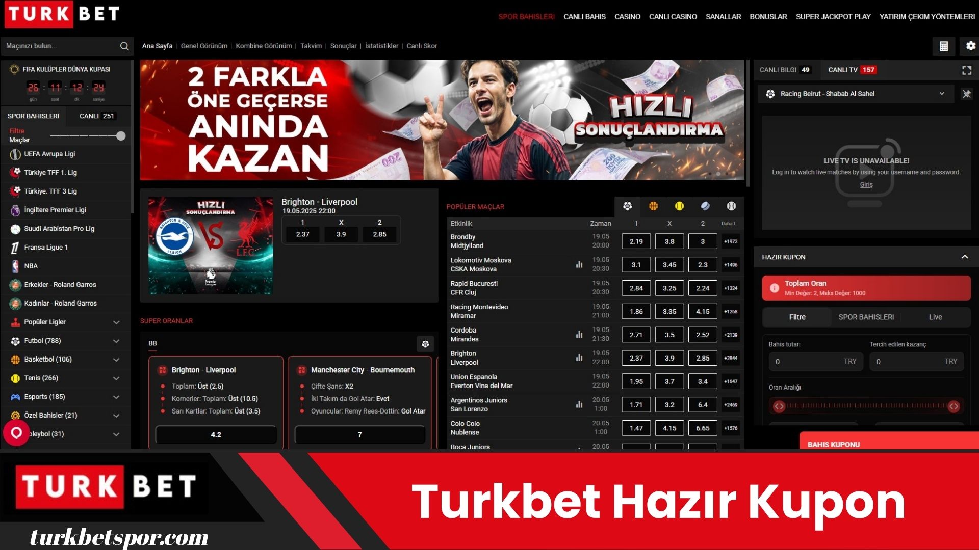 Turkbet Hazır Kupon