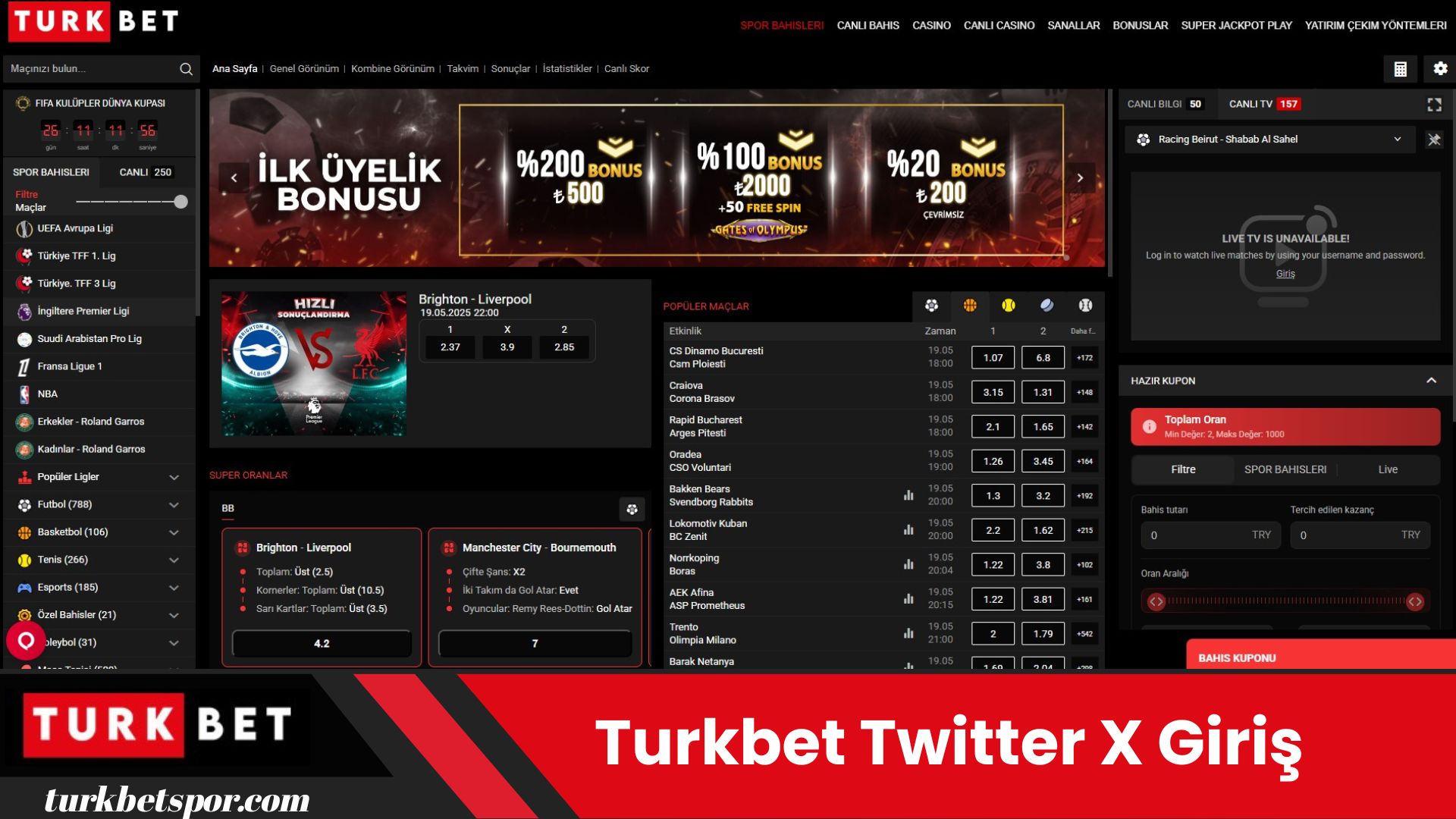 Turkbet Twitter X Giriş